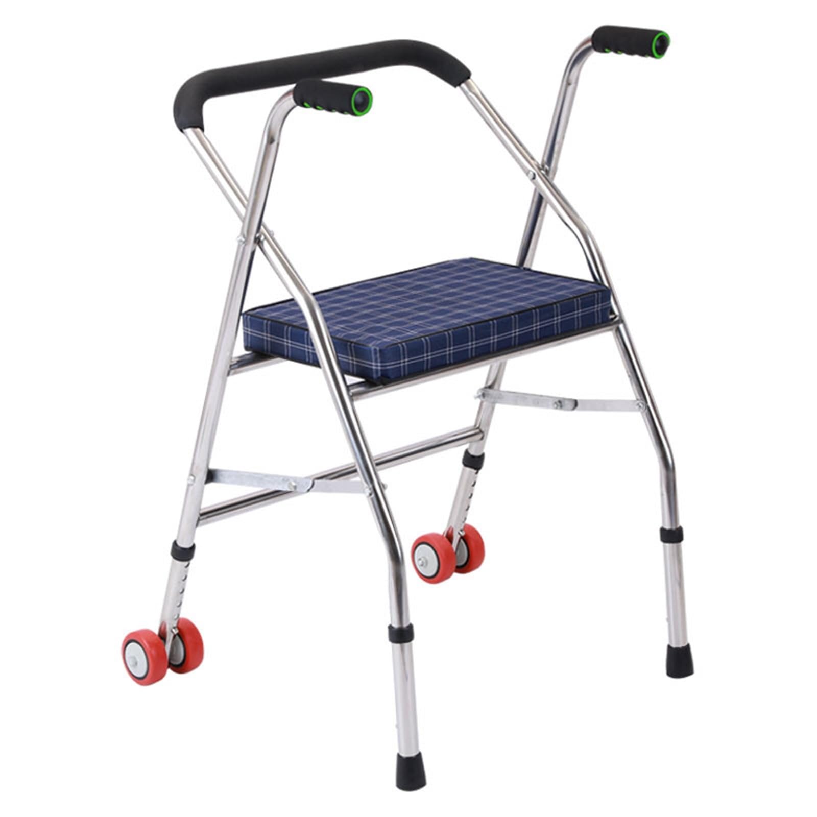 Andador Andador plegable con ruedas Andador con ruedas delanteras Andadores ligeros con asiento for adultos mayores