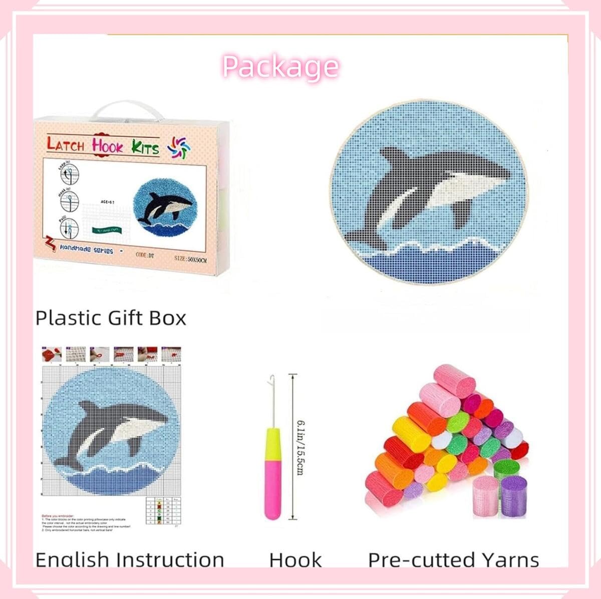 Rqwybcaxn DIY Kit Alfombra de Hilo Para Personas Mayores Animal Cross Stitch Kit gatos y perros 100x100cm Round con Herramientas Para Tapicería Dormitorio Regalo Artesanal