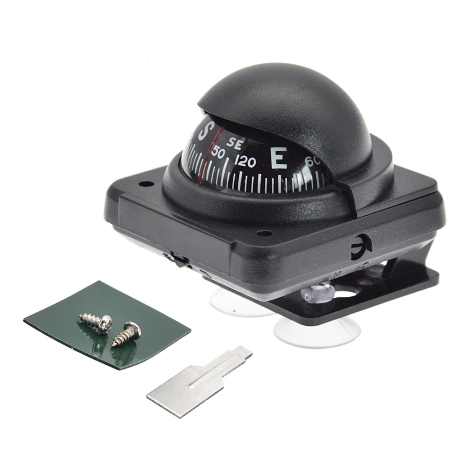 Two-in-Single-Use Car Compass Mountable Dashboard Compass Horizontal Design Direction Gauge Self-Righting Indicator for Marine, Car and Boat Compass-image-39