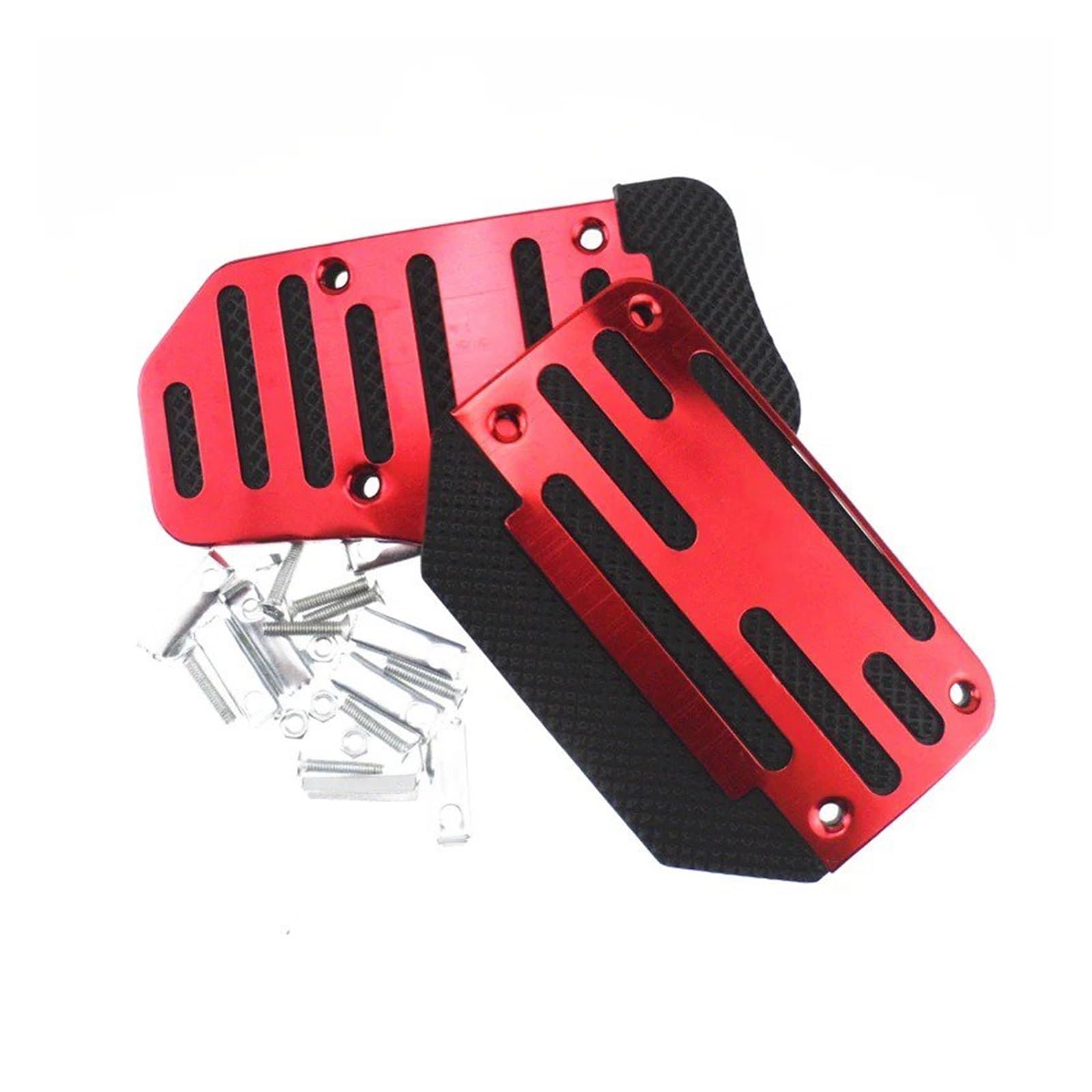 Cubierta Pedal Pedal De Embrague De Freno Universal De Aluminio para Peugeot 206 207 208 301 307 308 407 2008 3008 4008 Pedales Acelerador(Red 3 PCS)