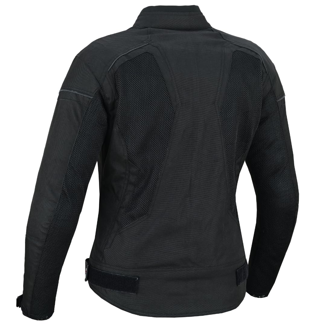 LOVO - Chaqueta Moto Mujer Verano Perforada - Chaqueta Moto Verano sin Forro con Alta Transpiración - Chaquetas de Verano Moto Ligeras - Cazadora Moto Mujer Ideal para el Calor con Alta Protección