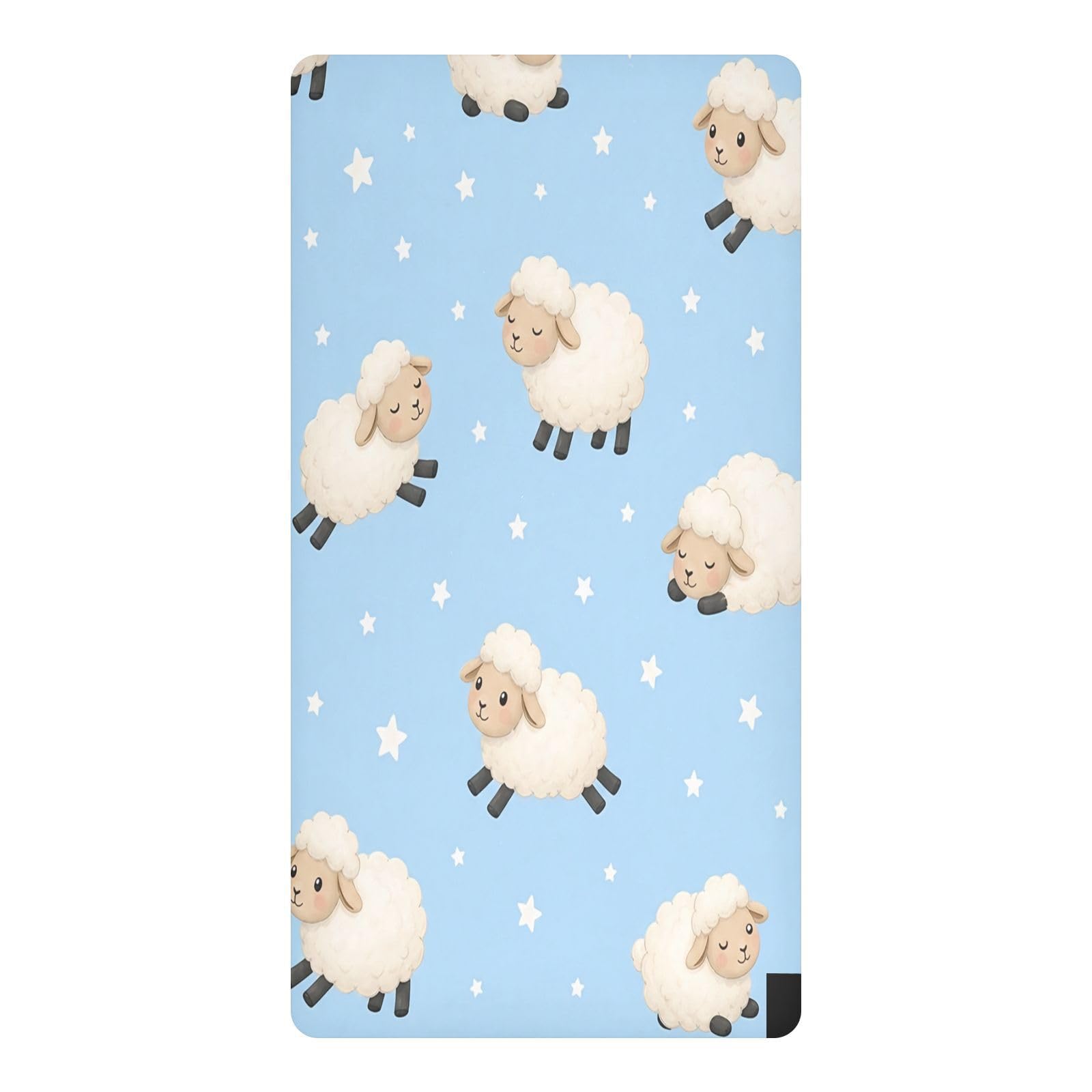 BOESI Star Sheep Waterproof Crib Sheet,Fitted Mattress Protector
