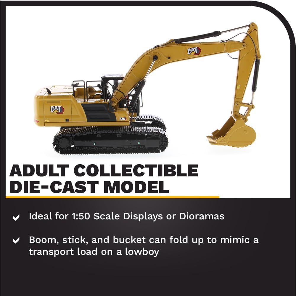 Diecast Masters 1:50 Caterpillar 336 Next Generation Hydraulic Excavator Model Toy