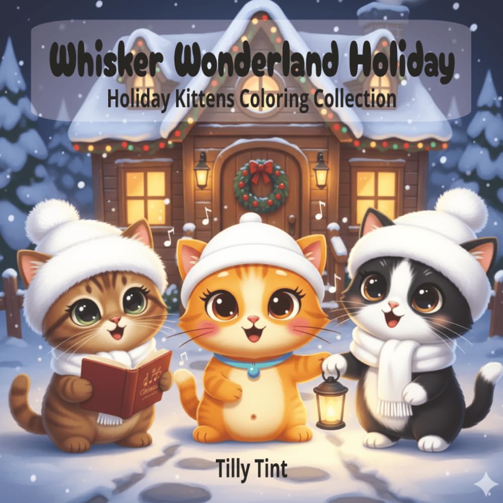 Whisker Wonderland Holiday: Holiday Kittens Coloring Book for All Ages