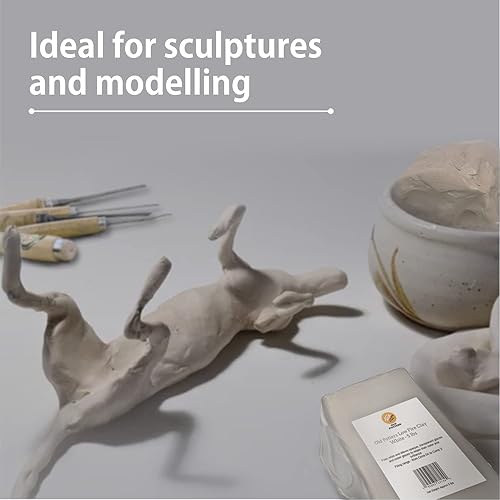 Miniatura 5 de Arcilla de cerámica blanca de bajo fuego, 10 libras (conos 04-3), fabricada en Estados Unidos, arcilla para modelar ruedas y construir a mano,