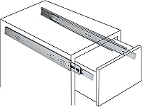 Vista 5 de Gobrico Deslizadores de cajones de cierre suave de 22 pulgadas, caminos de cajones de extensión completa resistentes, rieles de cajón de rodamiento