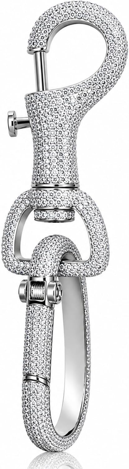 ICEDIAMOND CARRY WITH CONFIDENCE Iced Out Carabiner Key Clip