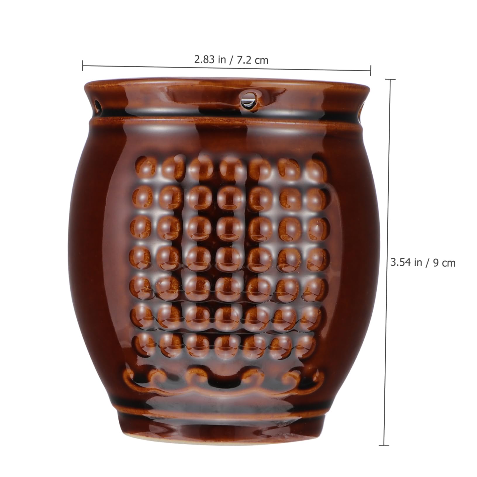 FOMIYES Manual Moxibustion Box Ceramic Pot Moxibustion Scraping Cup for Relief