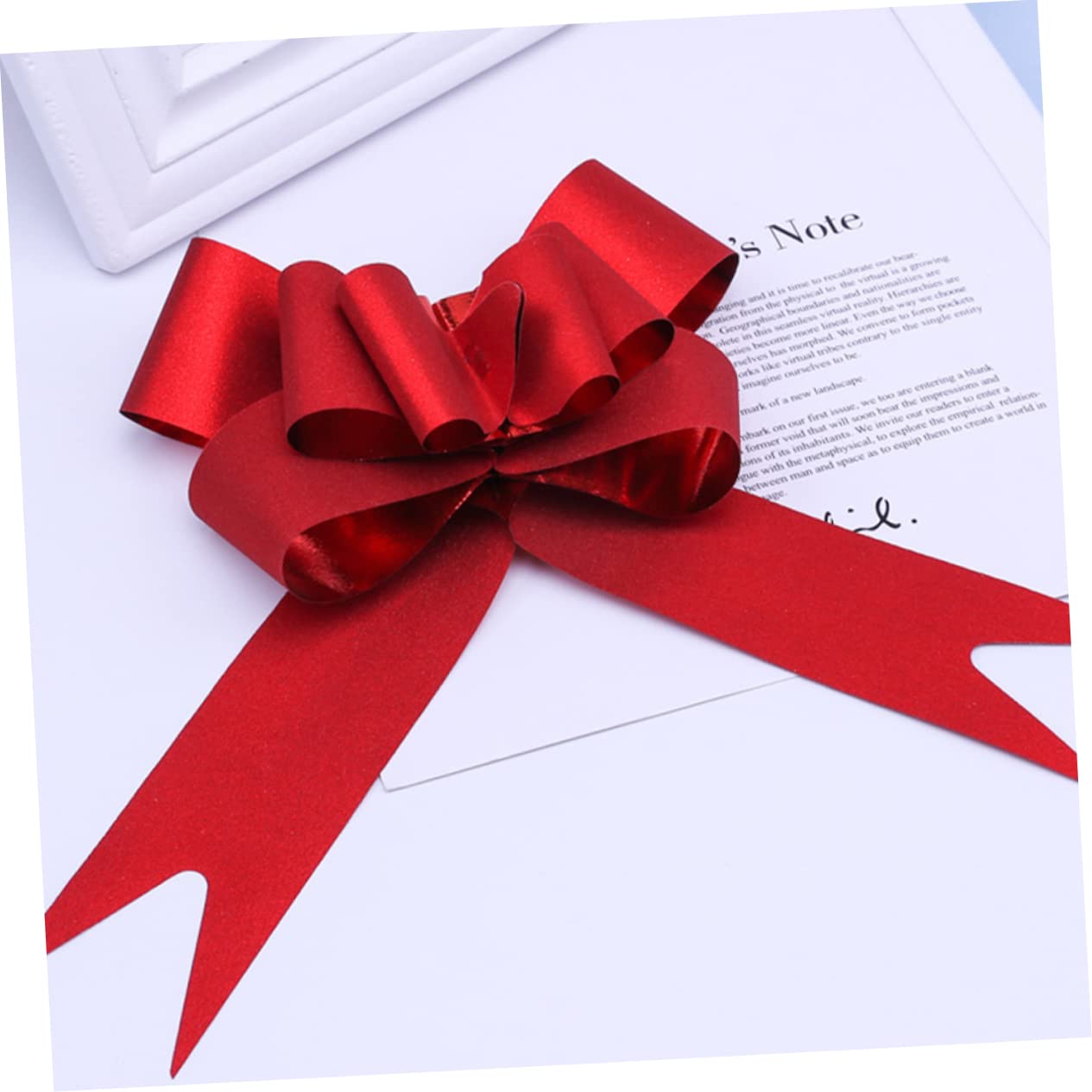 Healeved 60piezas Lazos De Tirar Decorativos con Patrón De para De Navidad Lazos Rojos para Decoración De Fiestas y Eventos