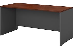 Series C Credenza Desk: Home or Office Bush Furniture Computer Table
