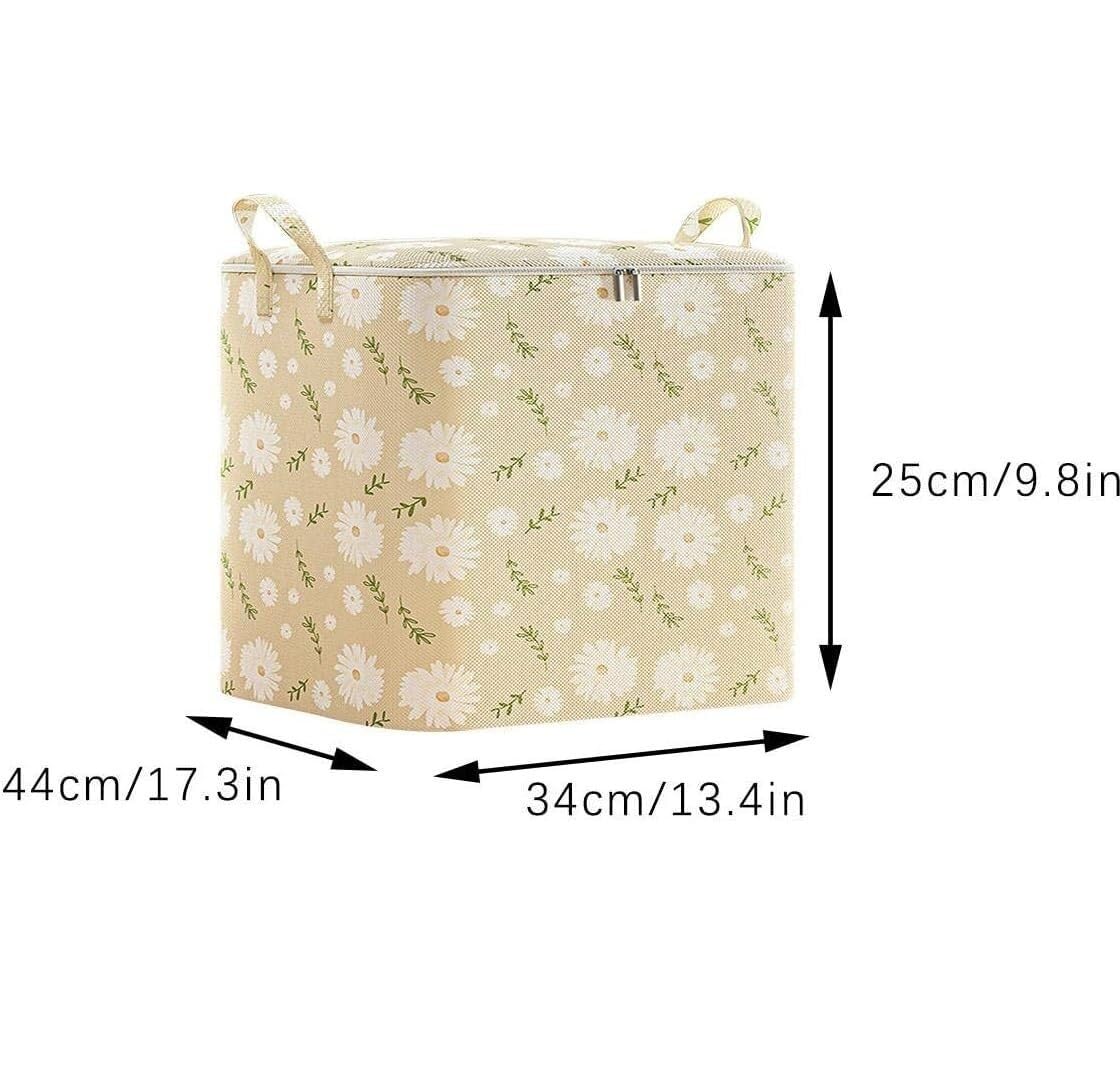 Bolsas Almacenaje Ropa Bolsa De Almacenamiento Para Ropa, Armario, Caja De Almacenamiento, Bolsa De Almacenamiento Portátil, Doble Cremallera Con Asa Organizador Armario Para Edredones(Yellow,38L)