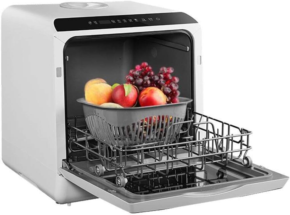 Tabletop Dishwasher Automatic Countertop Portable Mini Dish Washer, 220V Spray Up And Down 360掳 Azimuth For A 6-Port 6 Set Meal Large Capacity Practical