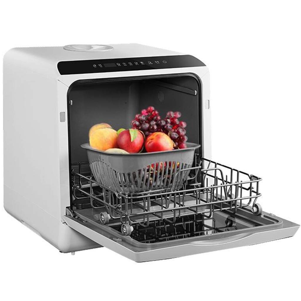 Lavavajillas de sobremesa Minilavavajillas portátil de encimera automática, rociador de 220 V hacia arriba y hacia abajo Acimut de 360° para una gran capacidad práctica de 6 puertos 6 juegos