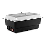 Royal Catering Buffet Heater Chafing Dish RCCD-1/1-100-KS-E (900 W, Bowl Depth: 100 mm, 13.3 liters, 5 Temperature Levels, Container GN 1/1 Incl.)