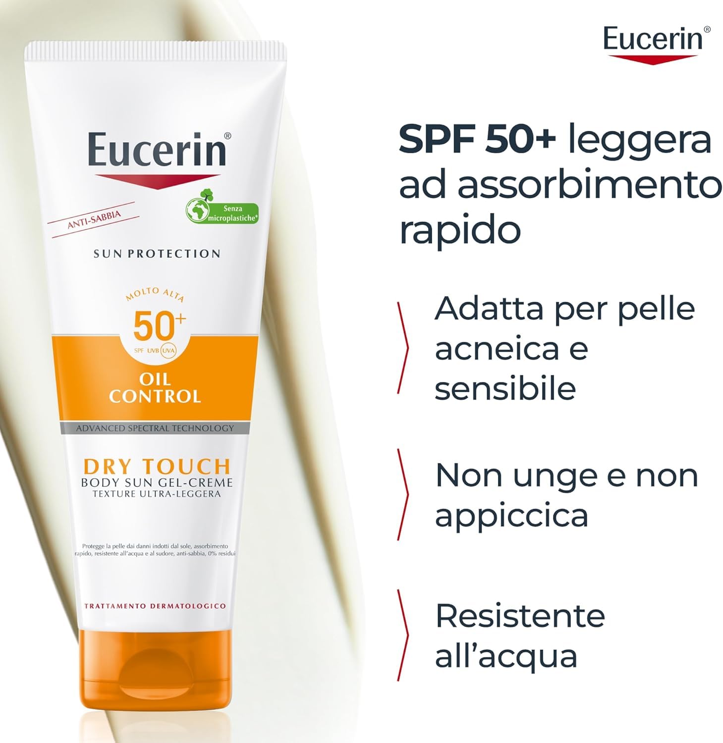 Eucerin SUN Oil Control Dry Touch Skincare Kit, Cofanetto regalo donna beauty per pelle grassa con crema solare viso Sun Gel-Creme SPF50+ 50 ml e protezione solare corpo Sun Gel-Creme SPF50+ 200 ml