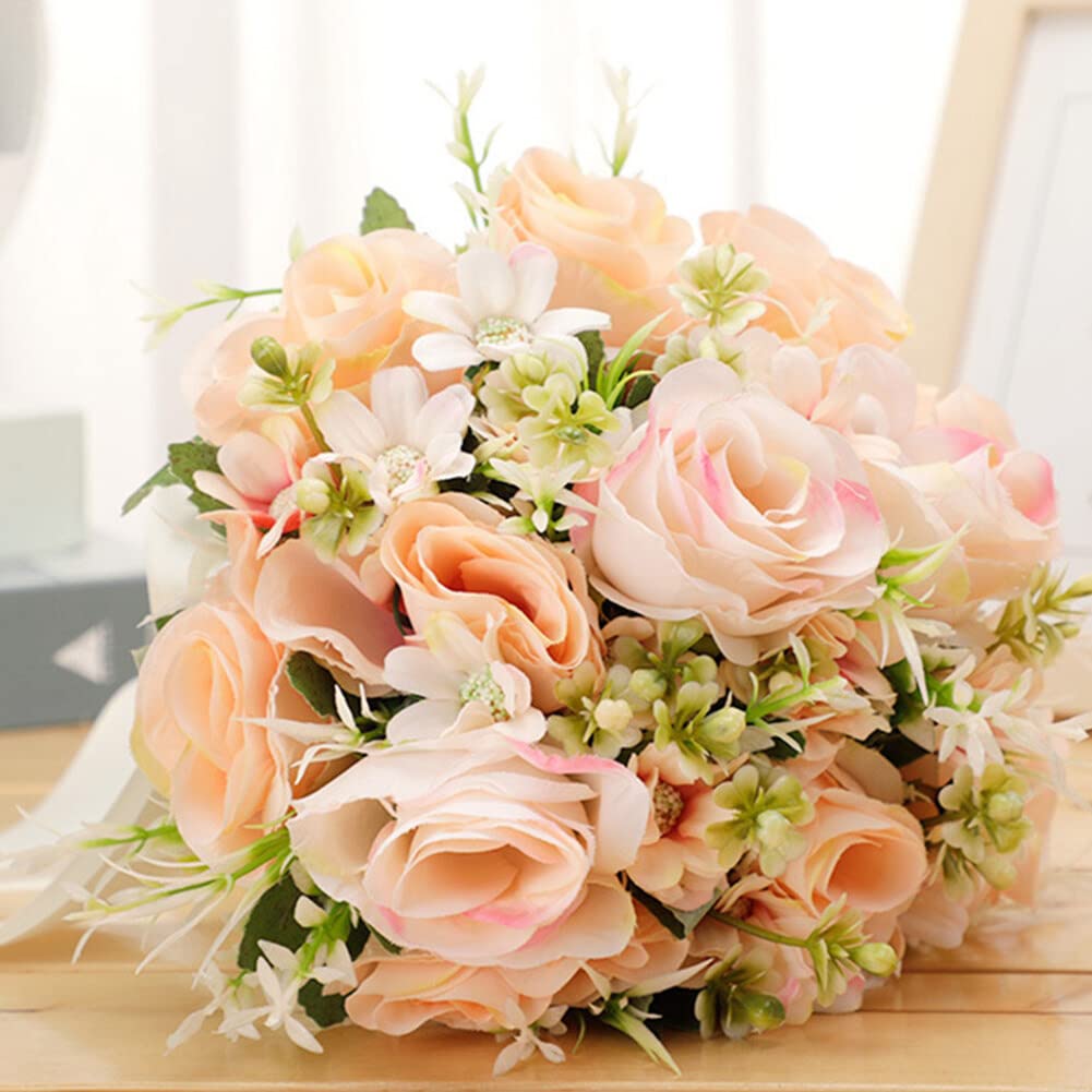 1 pc artificiale fiori per matrimonio raso delle rose sposo/testimone dello sposo bottoniera #197540