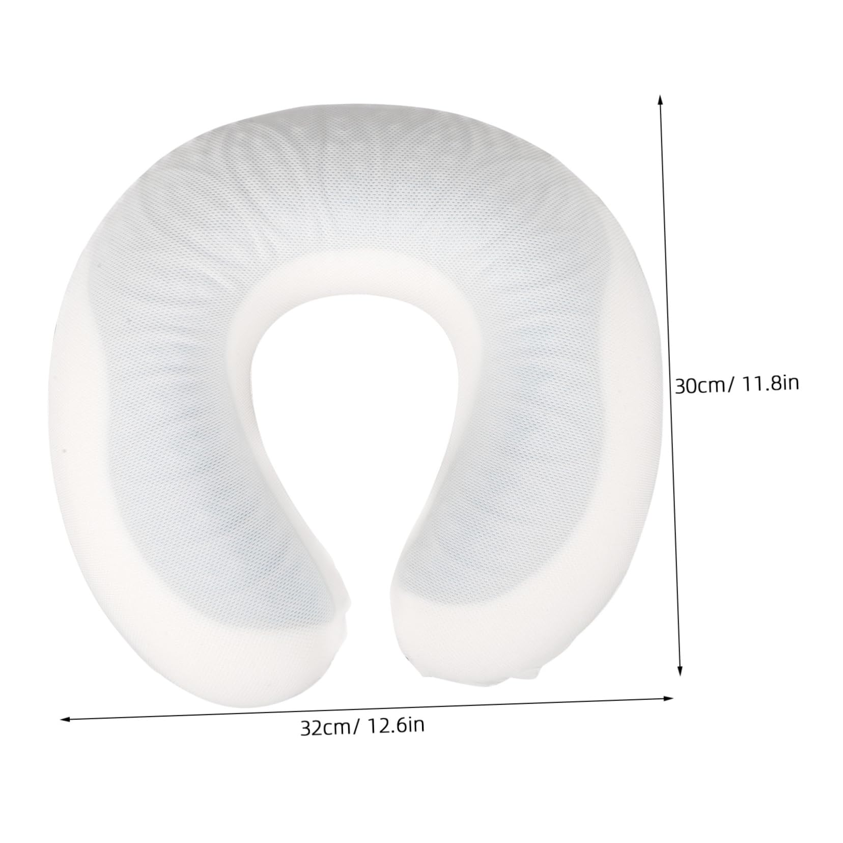Cuscino Cervicale da Viaggio a U in Cotone e Gel, Bianco | Adulti, Design Compatto e Leggero, Supporto per Collo, Uso Casa e Ufficio