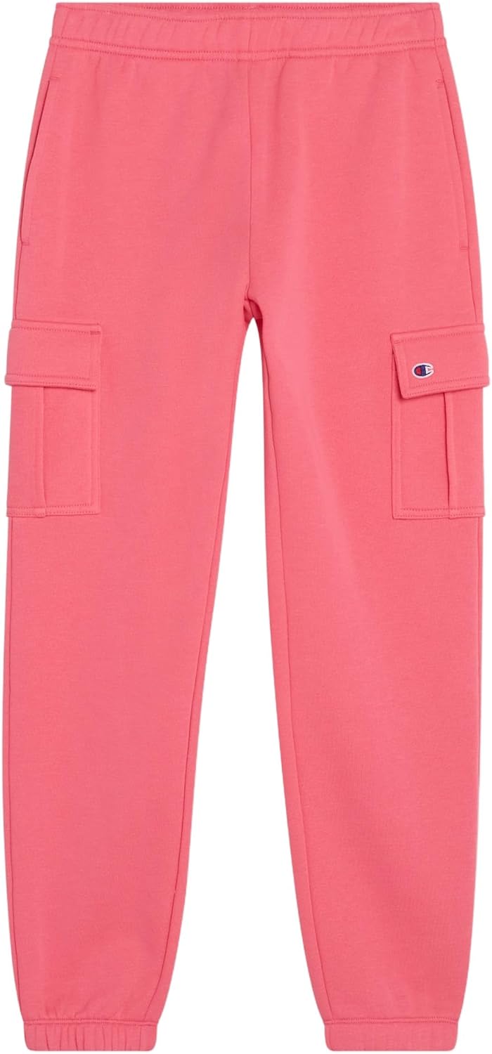 Champion Girls Jogger Pants Pull-On Fleece Sweatpants with Elastic Waist, Ribbed Cuffs & Side Pockets (2 Pack and Singles)