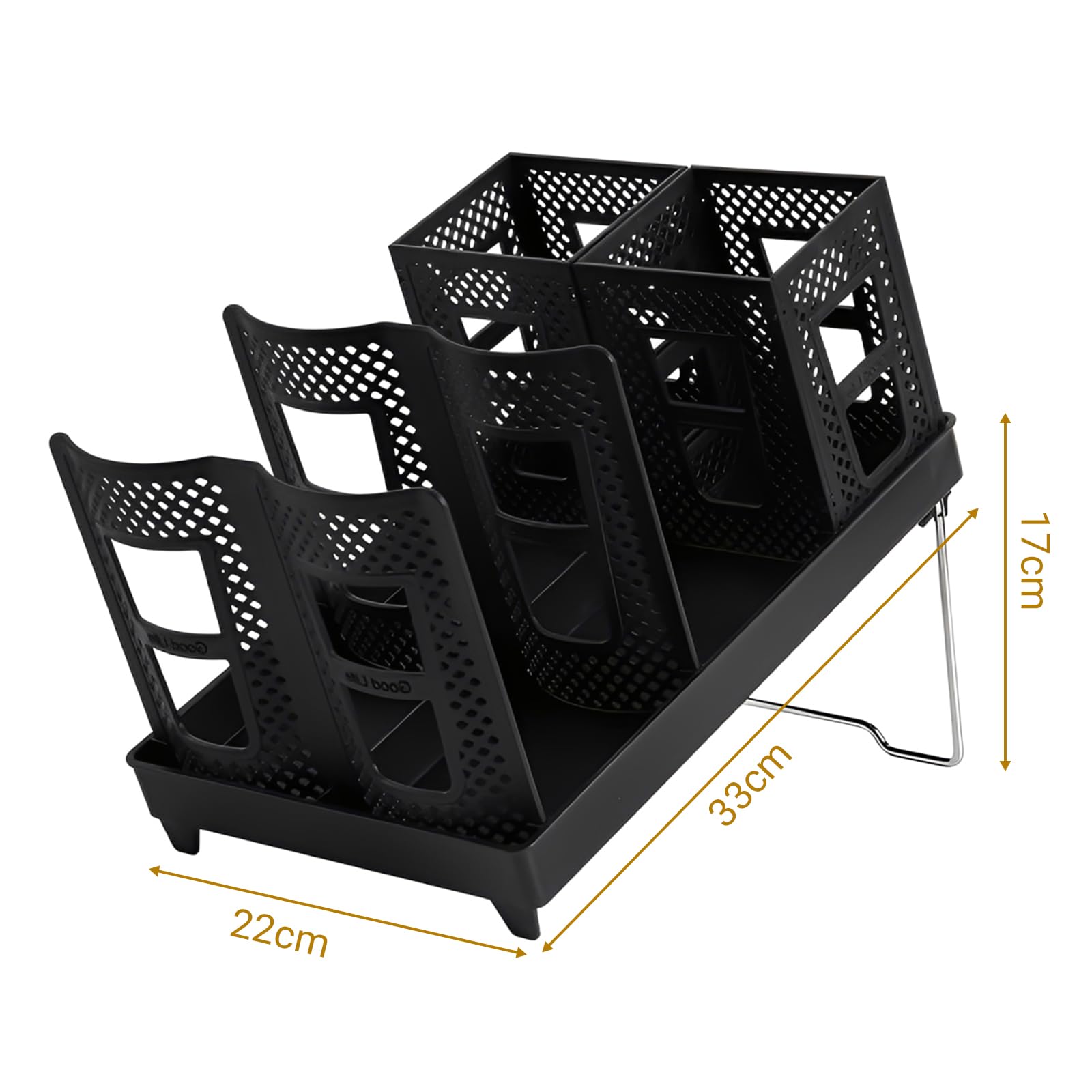6 Scomparti Porta Bicchierini Caffe, Supporto per Bicchieri Di Carta Con 6 Scomparti, Organizer Da Caffetteria Verticale Scomparti per Stazione Di Caffè, Bar, Ufficio