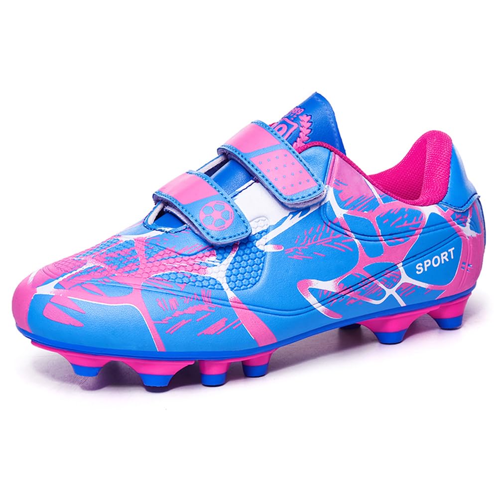 Woflebel Fußballschuhe Kinder Fussballschuhe Jungen Mädchen Outdoor Trainingsschuhe Sportschuhe Kunstrasen Spikes Unisex 28-37EU