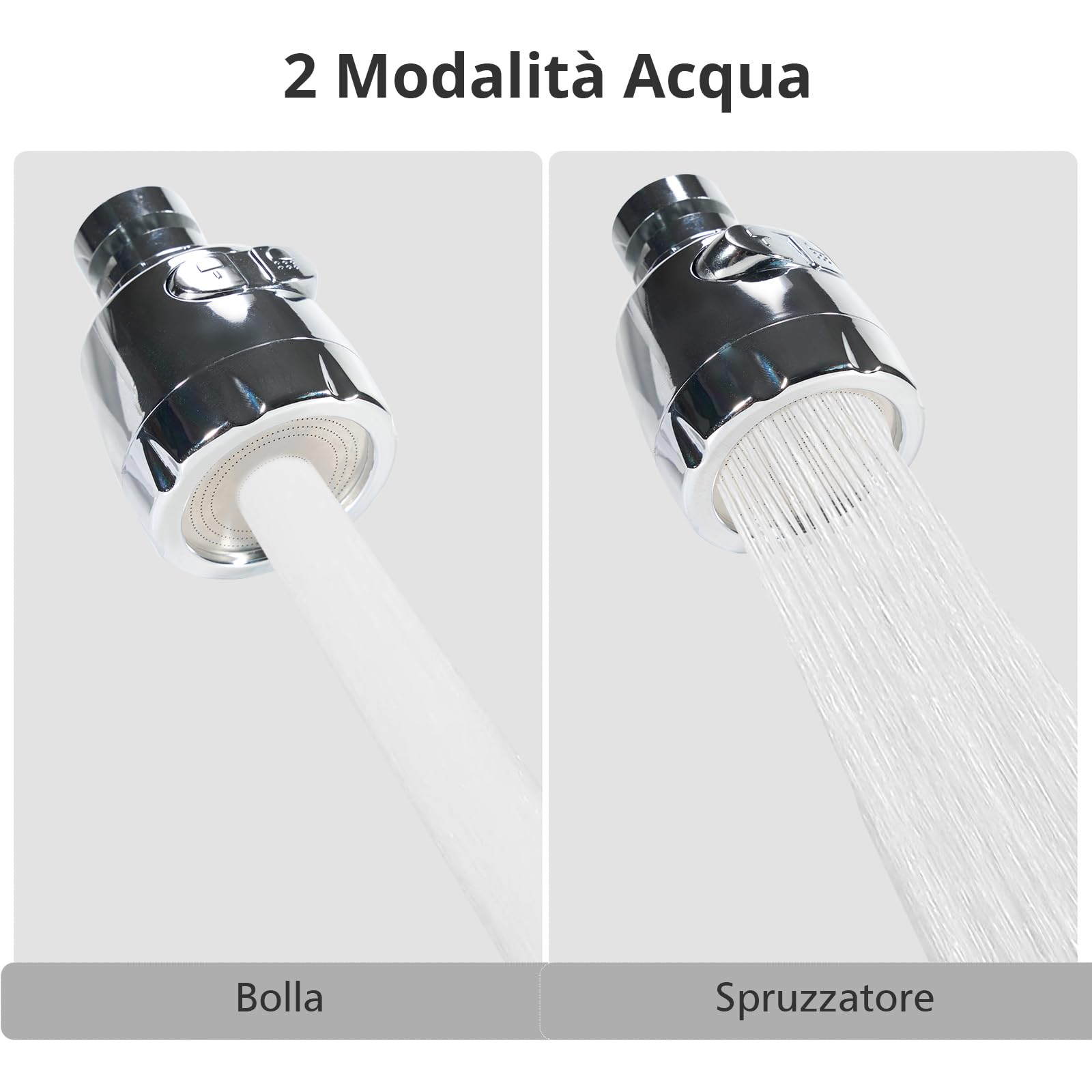 JINYOMFLY Prolunga Per Aeratore Rubinetto Cucina 3 Modalità, 360° Girevole Aeratore Regolabile - Foto 8