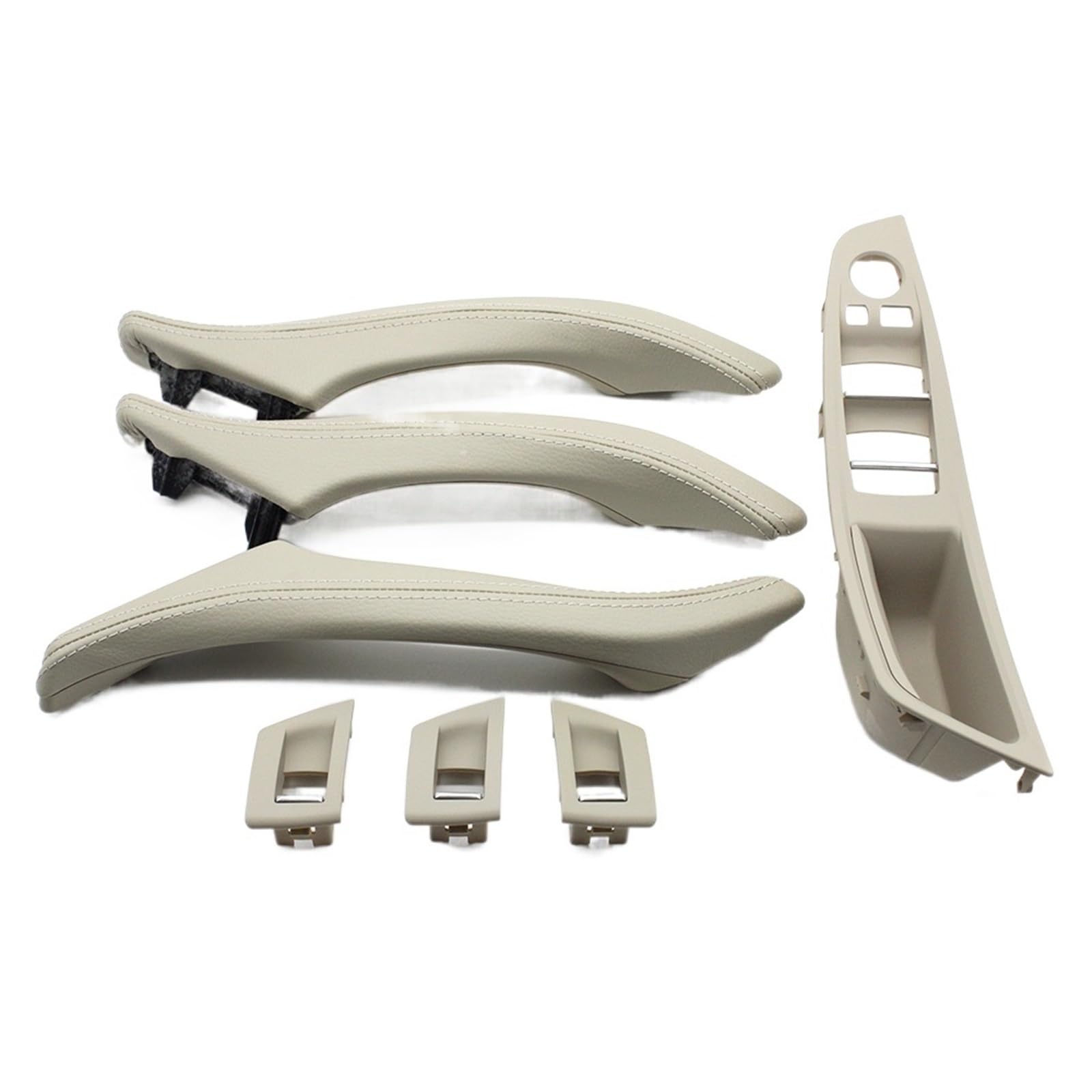 OEXRIGRU Car Interior Door Handles for BMW 5 Series F10 F11 F18 520 523 525 528 530 2010-2017 RHD Car Interior Door Handle Assembly 7PCS Set(Model A Oyster)