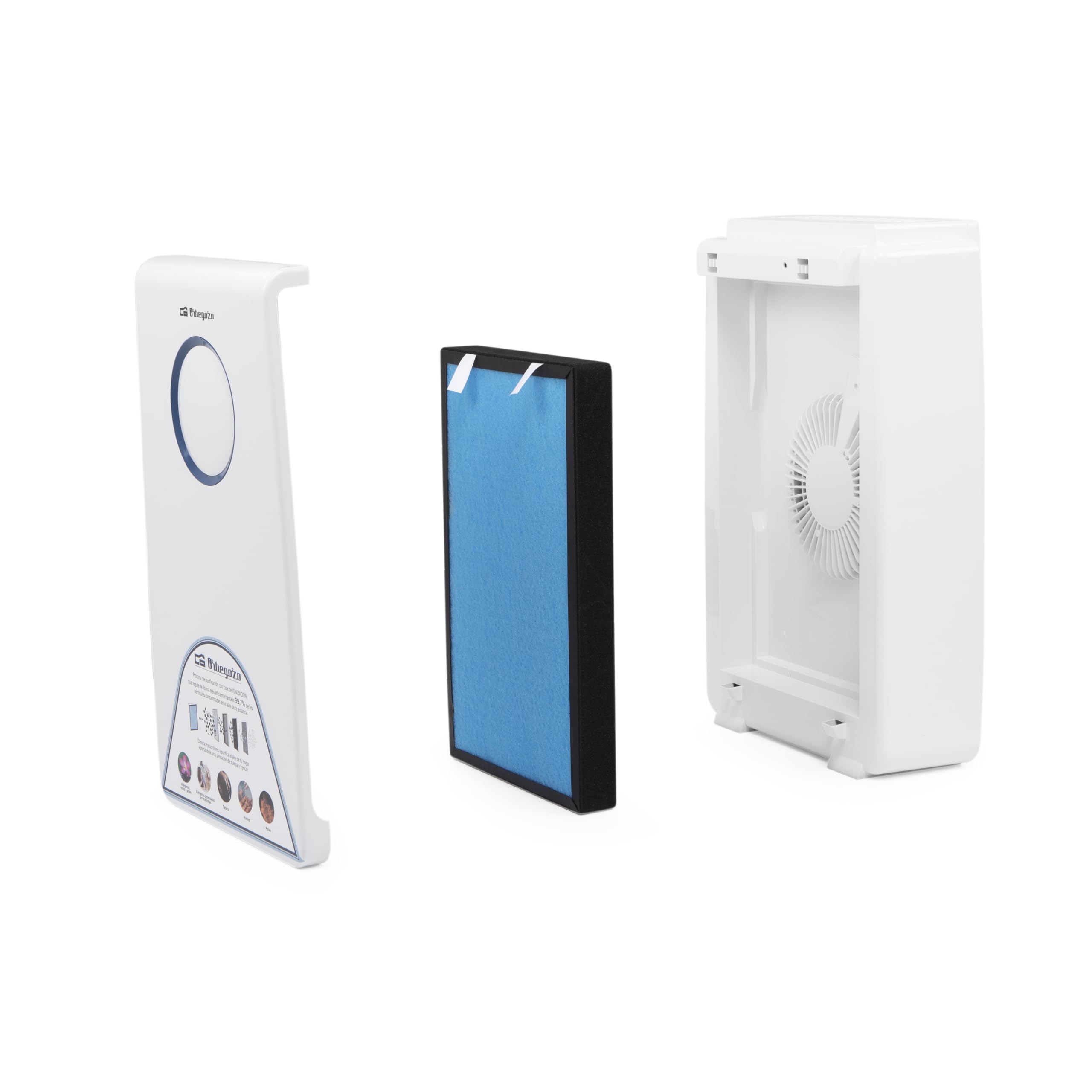 Orbegozo PU 1000 - Purificador de aire con filtro HEPA, 5 etapas de purificación, área hasta 35 m2, temporizador, panel táctil, contra alérgenos y olores, 45 W