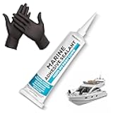 3 oz Marine Adhesive Sealant 4000/4200 Fast Cure UV (White) - Sem-Permanent, Flexible Bonding and Sealing - UV Resistant, Above & Below Waterline - Compare to 06560 and 05260 FC M - by Berkland