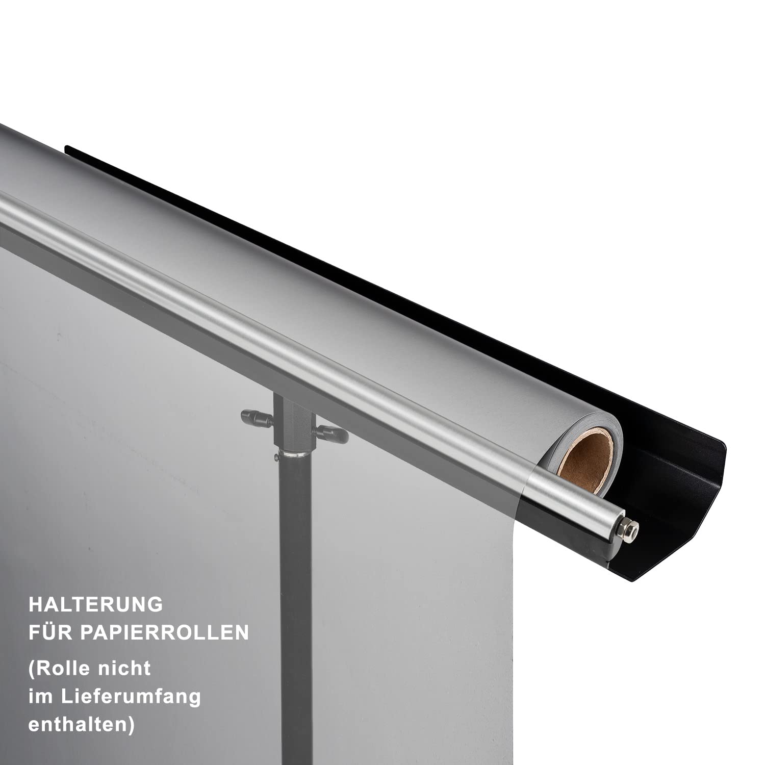 Walimex pro mocowanie tła do statywów lampowych - elastyczne zastosowanie z tłami kartonowymi do 1,35 m, udźwig do 5 kg, aluminiowa konstrukcja, mechanizm zwijania