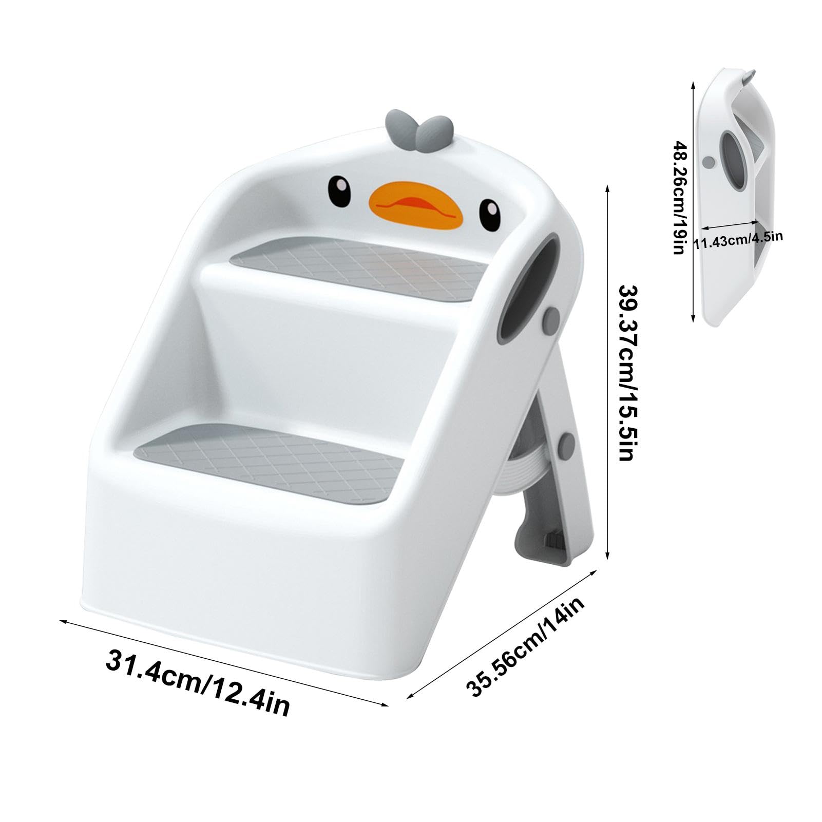 Escabeau Pliable, escabeau pour - Escabeau de Salle de Bain pour Tout-Petits Escabeau Pliant en 2 étapes - Escabeau de Toilette Portable pour Tout-Petits, escabeau pour, pour Cuisine et Salle