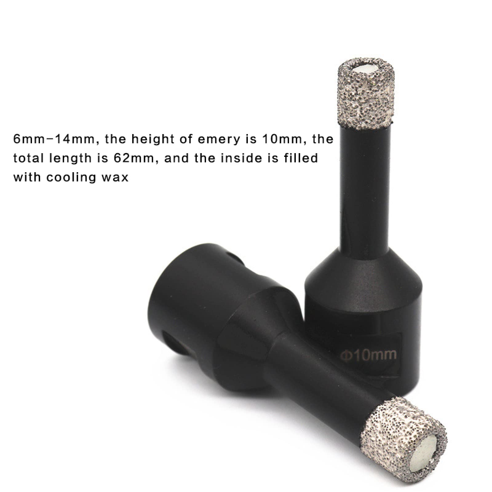 1pc M14 Filo Vuoto A Secco Brasato Diamante Nucleo Di Perforazione Bit Piastrelle Porcellana Punte Da Trapano Pietra Di Marmo Muratura Foro Seghe Per Smerigliatrice Angolare,100 Mm