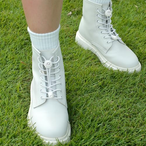 Image of RJ-Sport 72 Inches No Tie Shoe Laces - Extra Long Elastic Tieless Shoelaces for Boots, Plus-size Sneakers Roller Skates Shoes