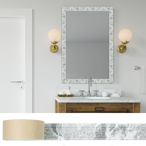 Vista 21 de WAPANE Moldura de espuma autoadhesiva de 90 x 3.1 pulgadas, borde de papel tapiz de moldura de corona, líneas de bordes de pared 3D, base de pared