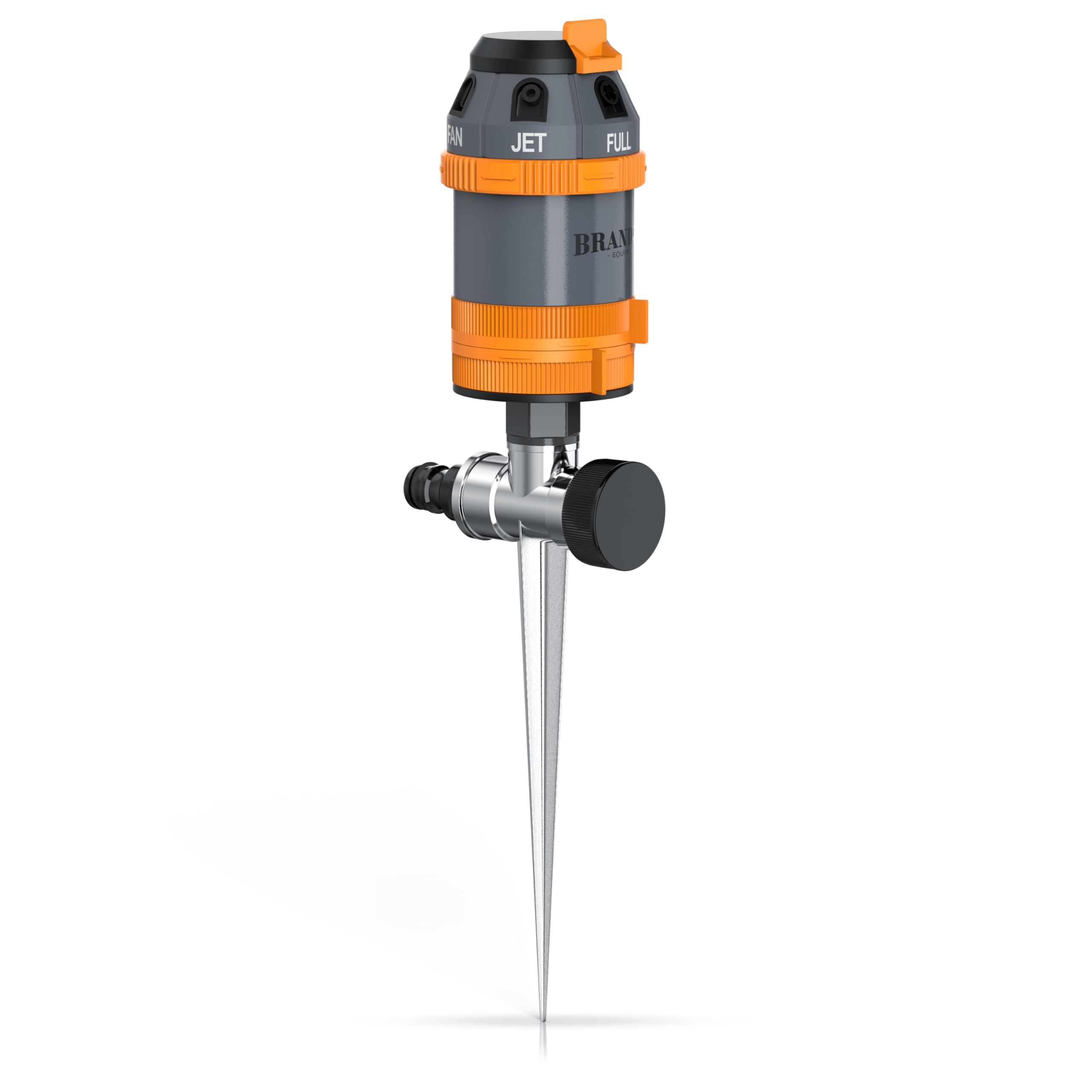 Brandson – 360 Grad Rasensprenger 3/4 Zoll - 6 Sprühmuster - Rasensprinkler für große Flächen – Gartensprenger - Bewässerungssektor 5°-360° – einstellbare Sprühhöh – für Garten Rasen Pflanzen Beete