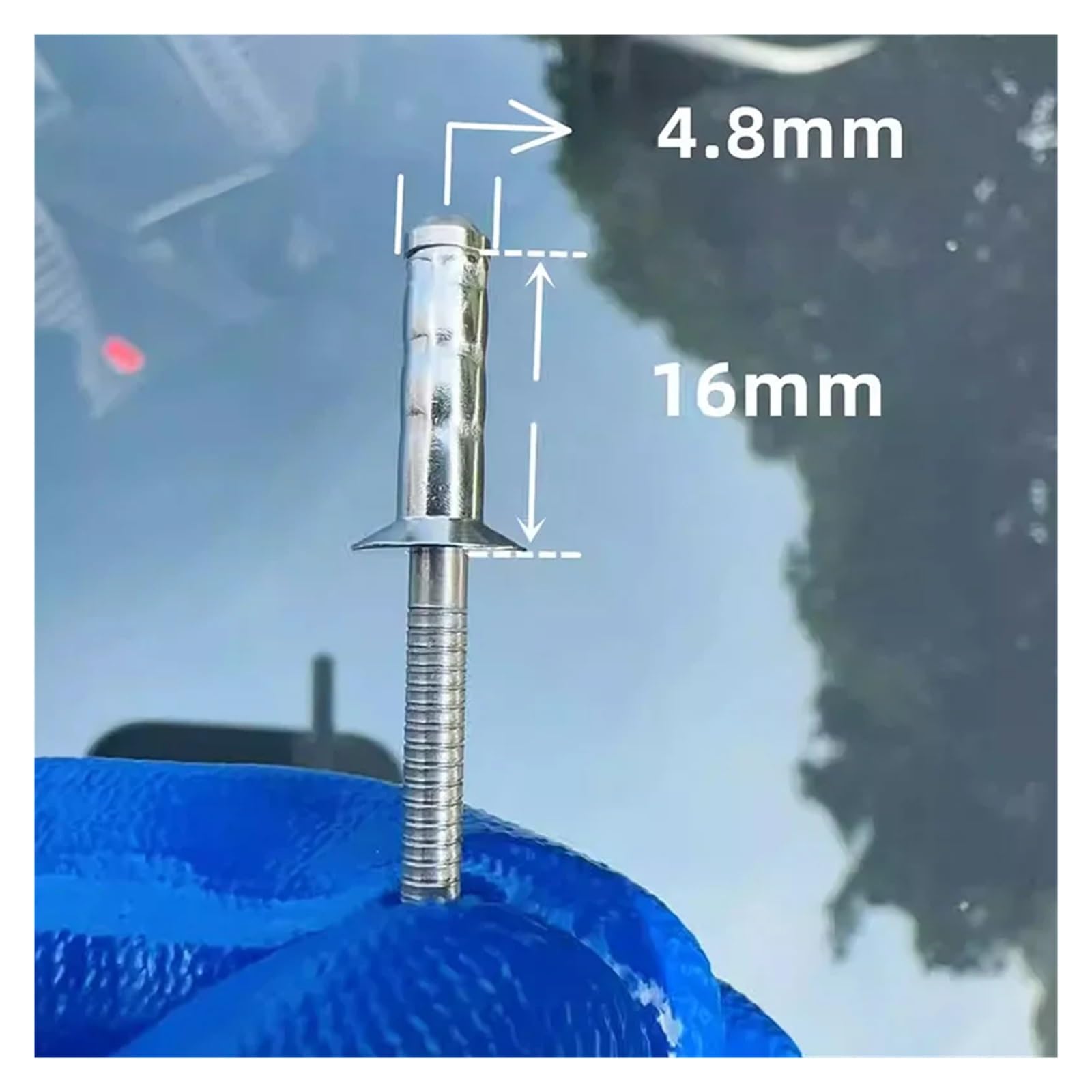 Blindnieten 30/50 Stück Senkkopfnieten, Blindnieten aus Edelstahl 304 mit mehreren Nietreihen(30Pcs,4.8x20 mm)