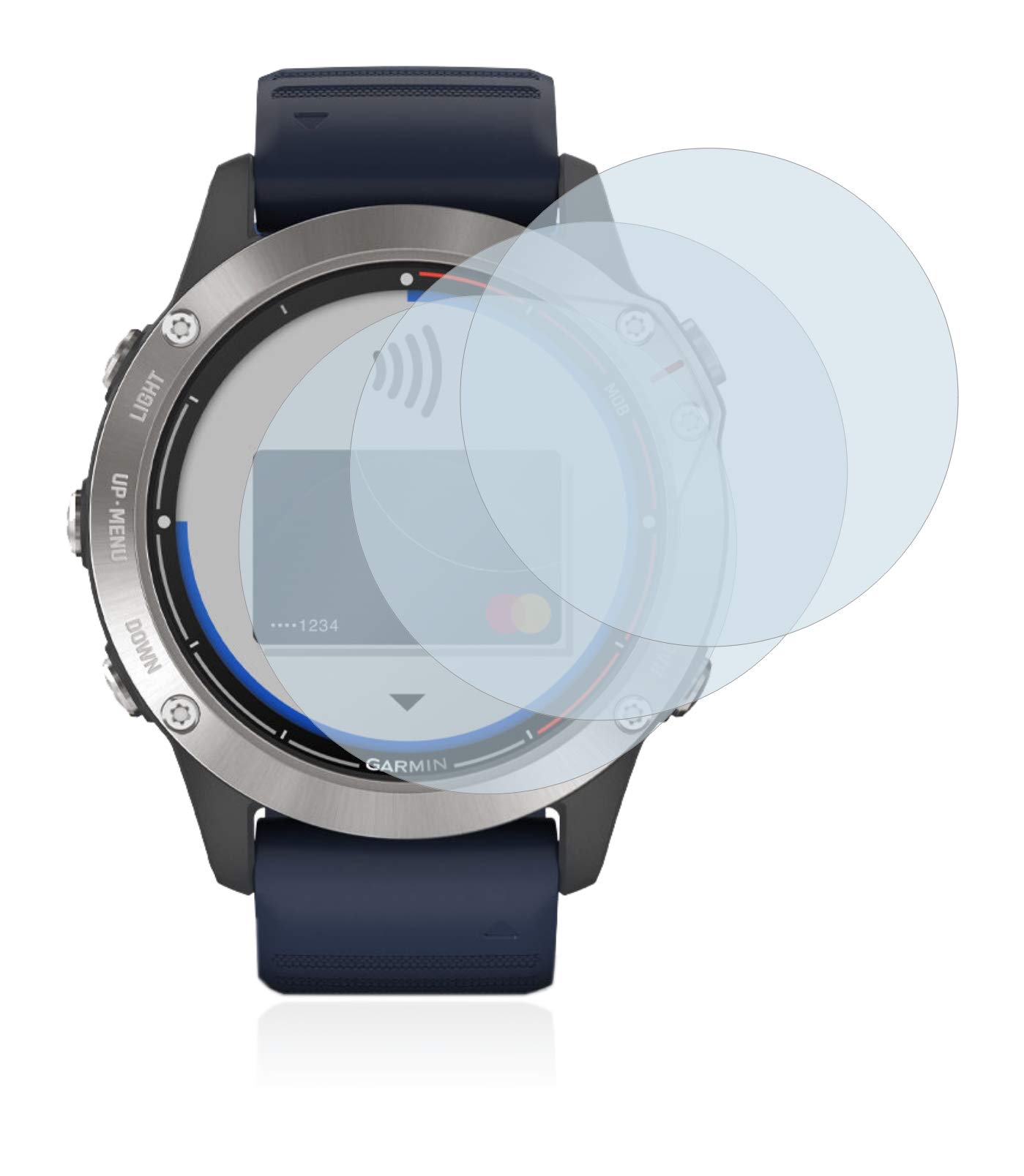 3 Pellicole In Vetro Ibrido Brotect AirGlass Per Garmin Quatix 6 – Durezza 9H E Anti-impronte!