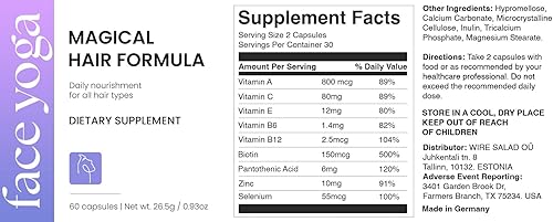 Miniatura 4 de Fórmula mágica para el cabello, suplemento para el crecimiento del cabello, todo tipo de cabello, reduce la pérdida de cabello, mejora el