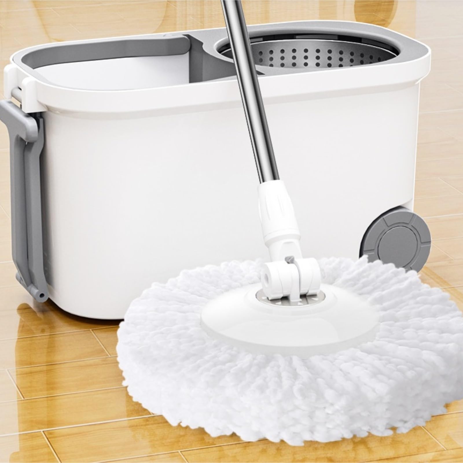 Mop Podłogowy Mop Do Czyszczenia Podłóg Zmywalna Podkładka Idealna Do Czyszczenia Podłóg Drewnianych, Laminowanych I Płytek Z 4 Ściereczkami Mop do Czyszczenia