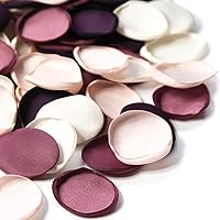 Vista 19 de Floroom 300 pétalos de rosa burdeos marrón, pétalos de flores de seda sintética, para niñas, cestas, pasillos, dispersión, centros de mesa, cena