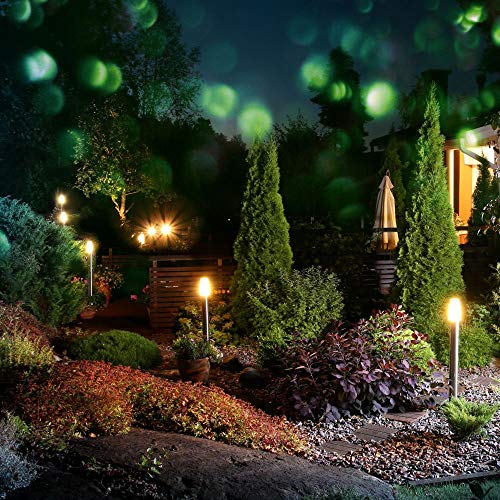 Lampe de jardin E27 luminaire extérieur acier inoxydable polycarbonate V-TAC H80