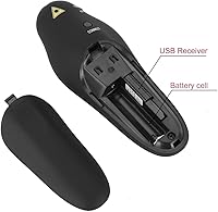 Vista 3 de Presentador inalámbrico Longjoy RF 2.4GHz Presentador láser Presentación remota Puntero láser Control USB PowerPoint PPT Clicker