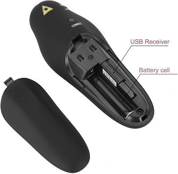 Wireless Presenter Longjoy RF 2.4GHz Laser Presenter Remote Presentation Laser Pointer USB Control PowerPoint PPT Clicker