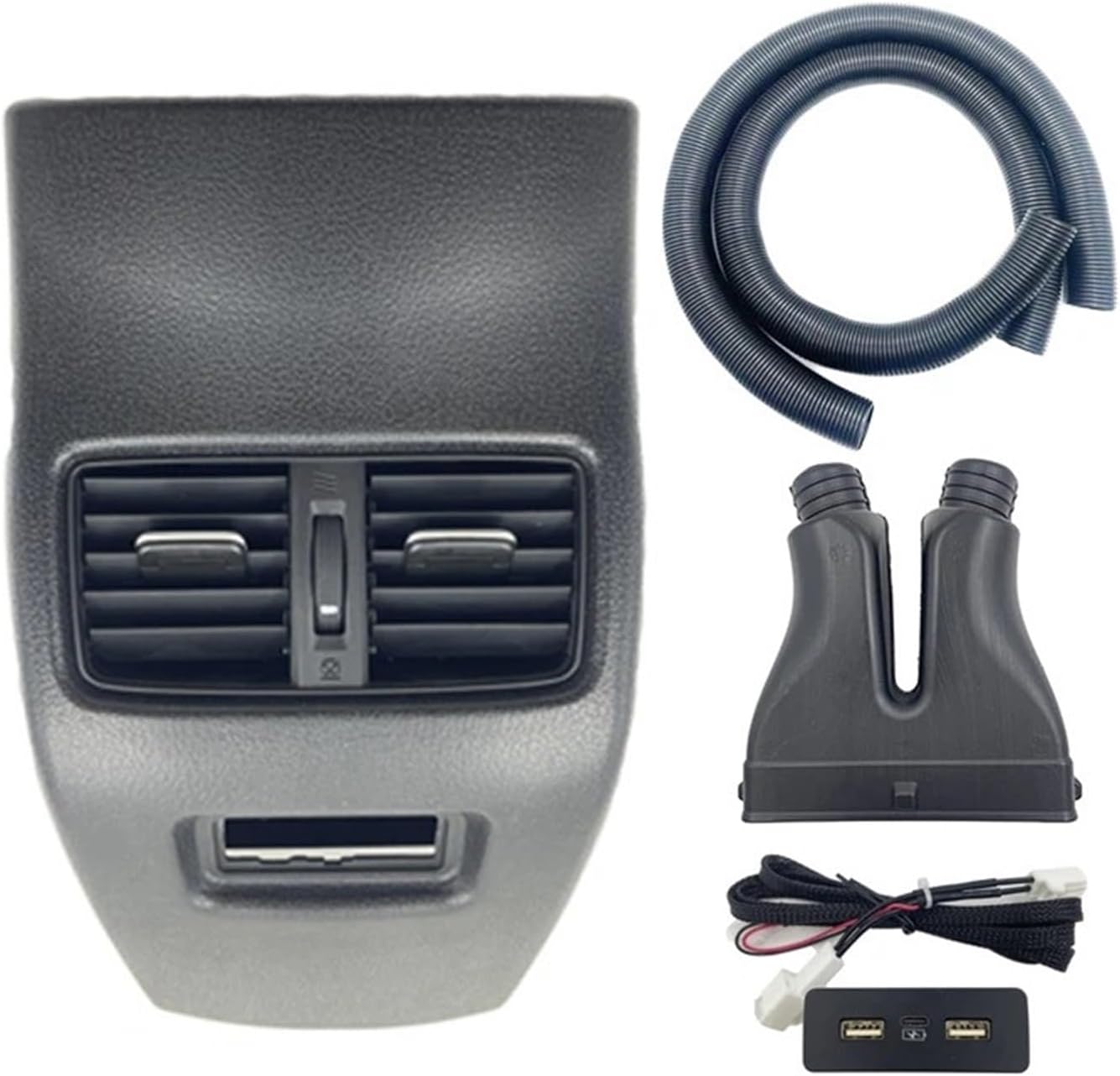 Compatible with Toyota RAV4 2013-2019 Rear Air Conditioning Outlet USB Charger Midified Air Condition Duct Assy Tips Outlet Upgrade