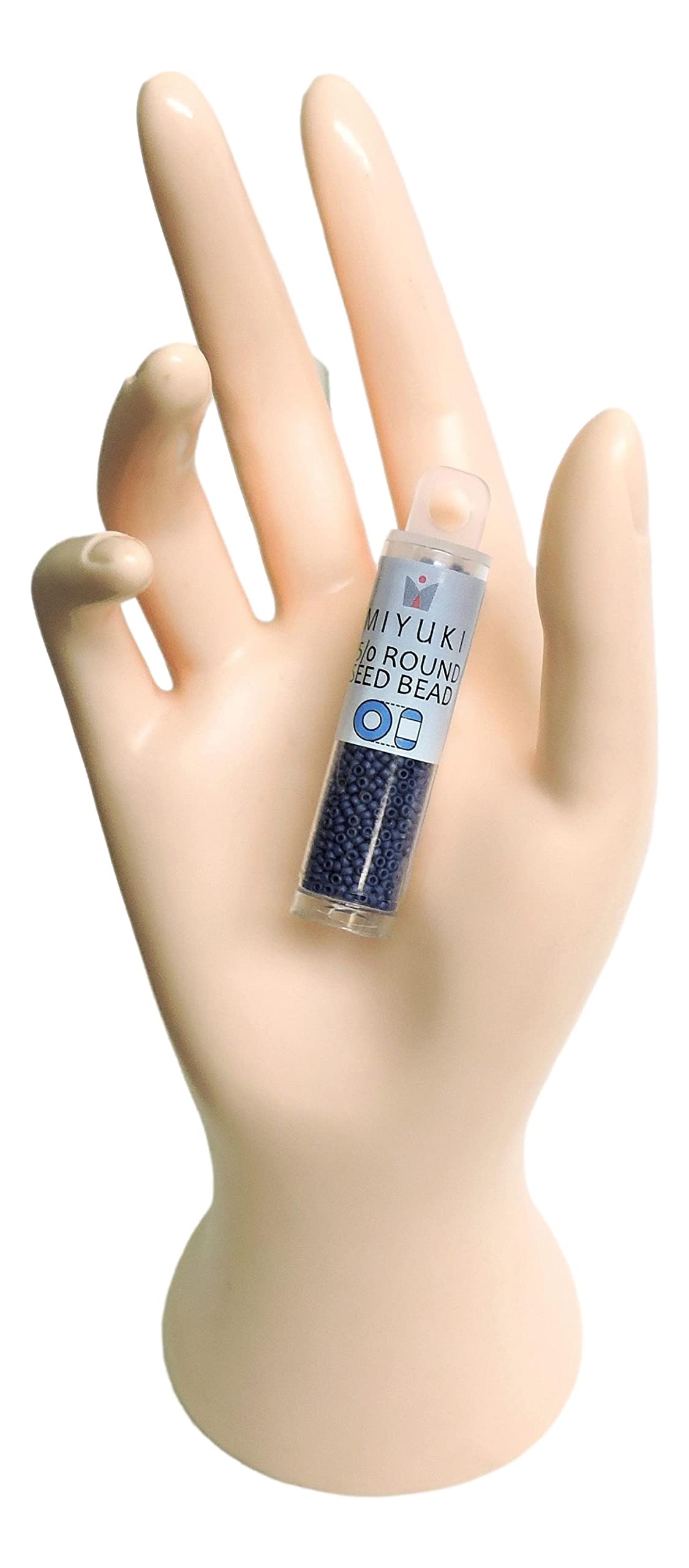 Miyuki Size 15 Seed Beads Matte Metallic Cobalt Blue 8.2g 92075