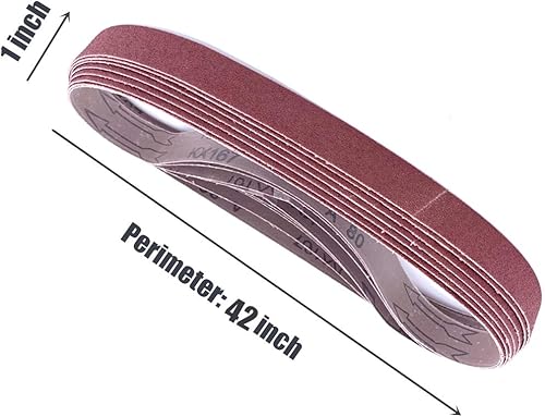 Miniatura 3 de Correas de lijado de óxido de aluminio de 38 x 13 pulgadas, 6 de cada una de 4080120240 bandas abrasivas de grano surtido para lijadora de banda de