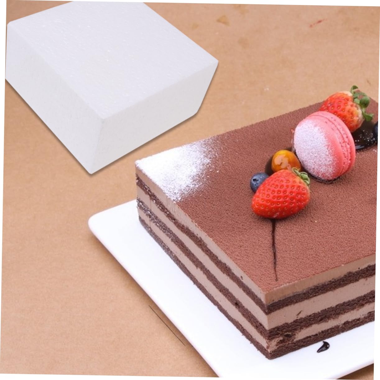 Moules à Gâteaux de Pratique en Écume, 24 Pièces, Blancs