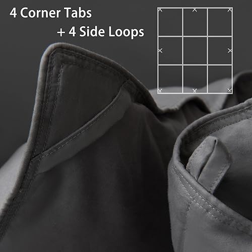 Miniatura 6 de Edredón de fibra de plumón gris de lujo, tamaño Queen, núcleo de edredón de fibra de plumón para todas las estaciones, relleno de edredón de calidez