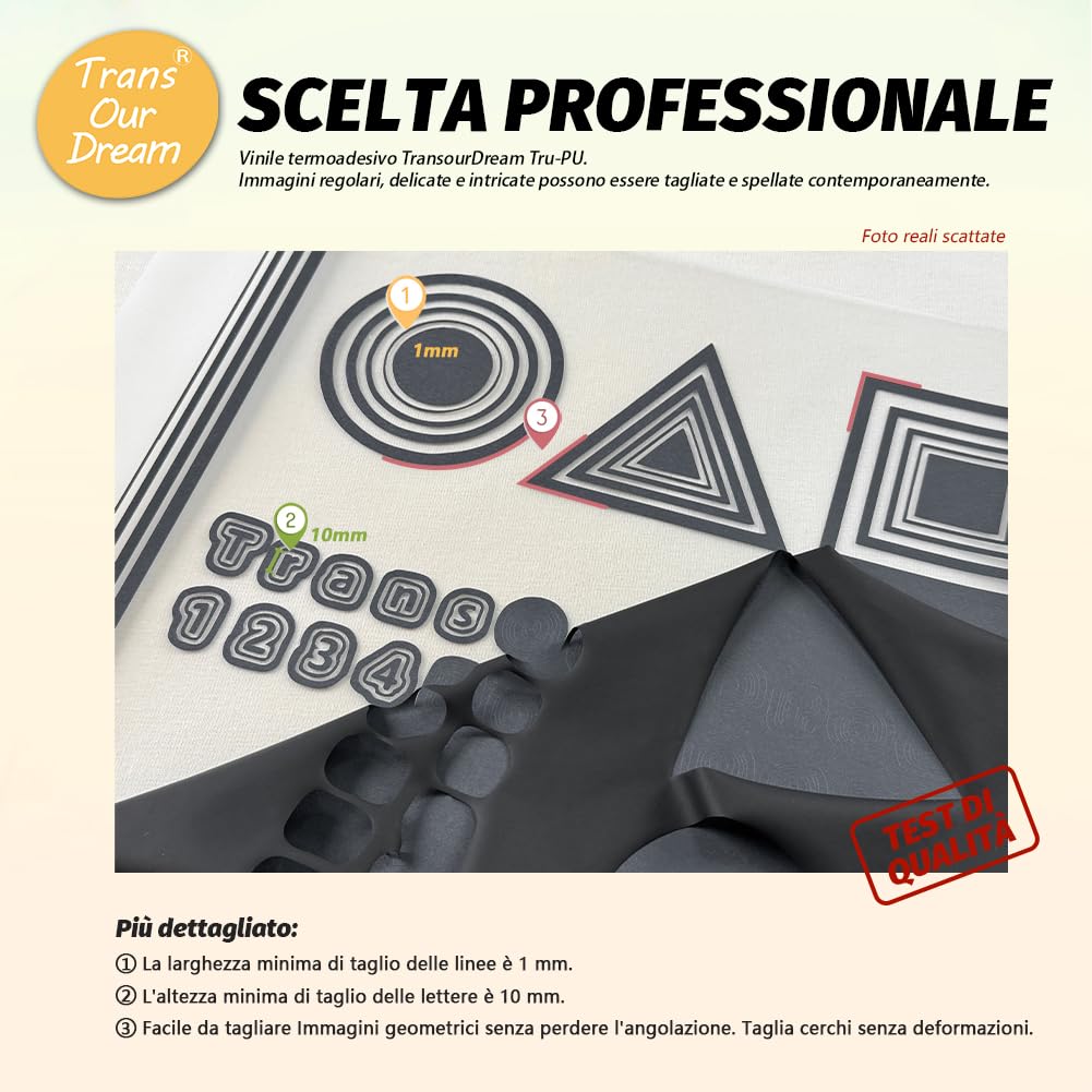 TransOurDream Nero, A4X 10 per Joy Xtra, Vinile termoadesivo PU, Vinile HTV Nero Opaco per Magliette, Vinile Smart termoadesivo per Magliette, Grande aderenza(IT-HTV-A4/10-Nero)