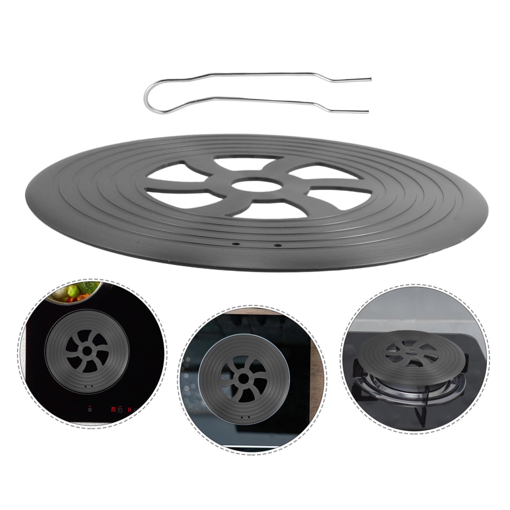 COLLBATH Disco Difusor de para Estufas de Gas Inducción Placa de Transferencia Térmica Resistente Altas Temperaturas Diseño Antiquemaduras y Fácil Limpieza