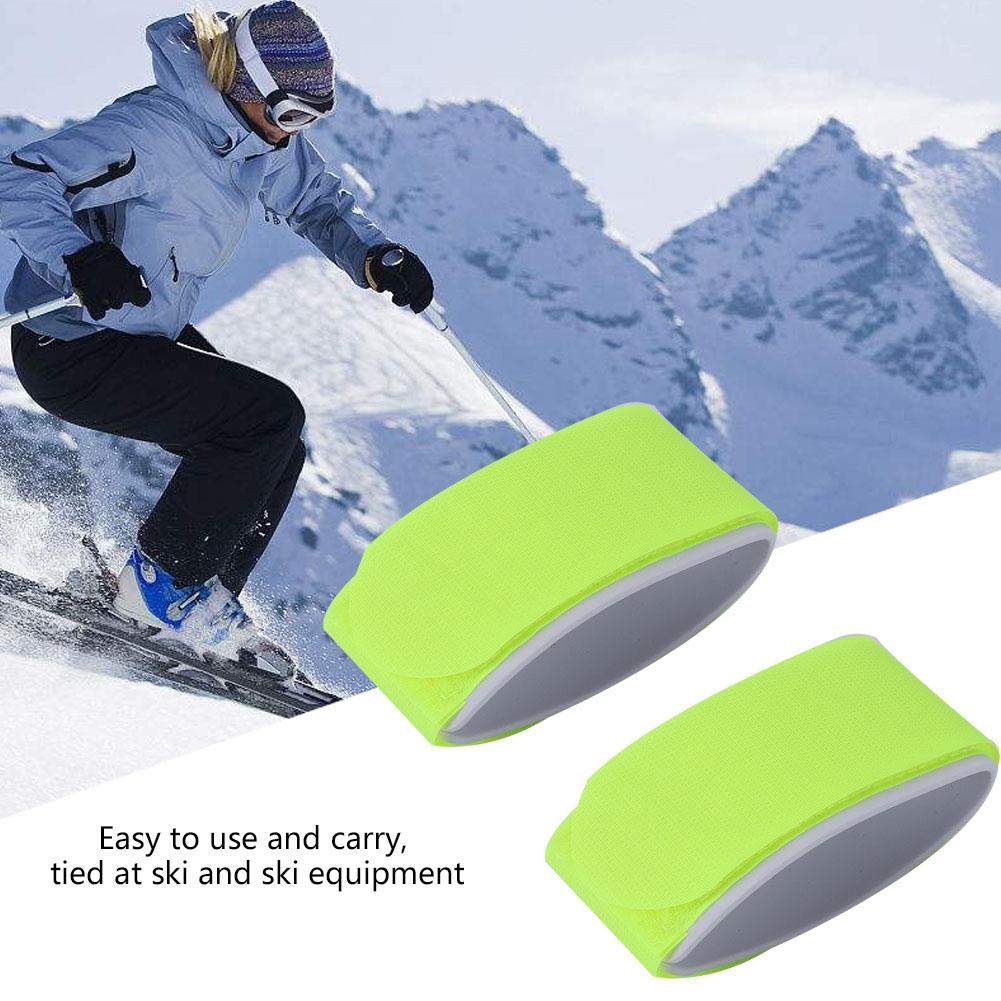 Alomejor Sangle de Ski en Nylon Réglable, Courroie de Snowboard Universelle Jaune